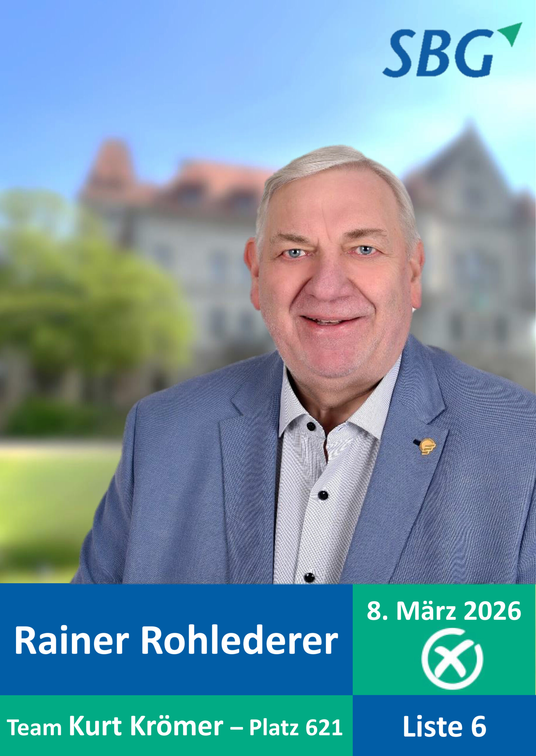 Rainer Rohlederer, im Hintergrund das Steiner Schloss
